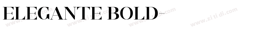 ELEGANTE BOLD字体转换